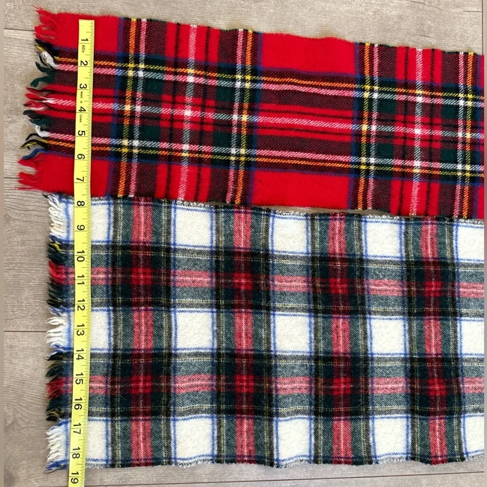 Beautiful vintage wool plaid winter scarves Glenn Appin of Scottland & Unknown